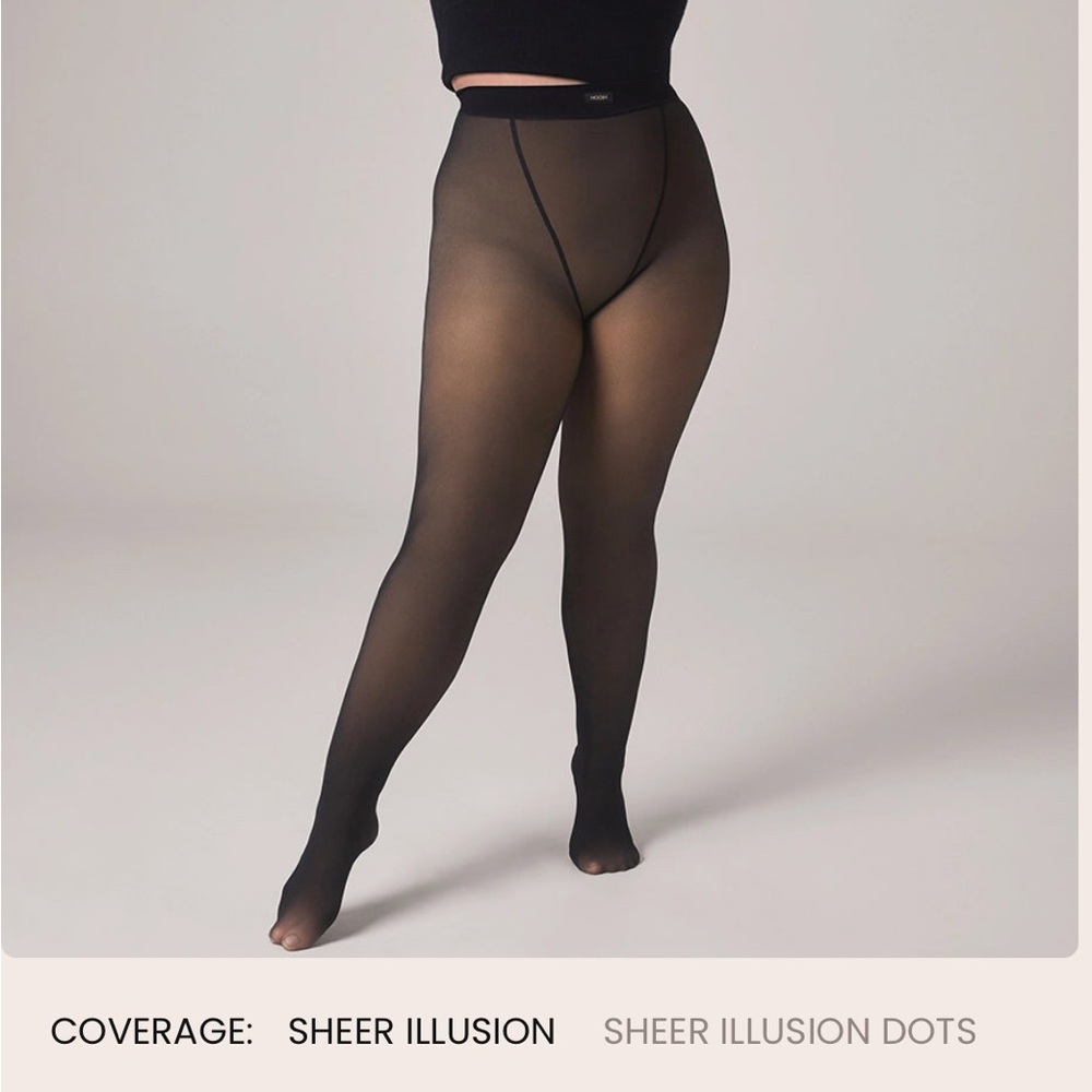 NOOSH Sheer Illusion Black Tights